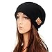 Wireless Beanie for Men, Smart Music Knit Winter Hat with Speaker Mic for Fitness Outdoor Sports, Black