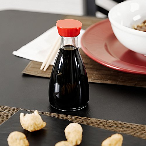 Soy Sauce Bottle & Dispenser with multi function uses (Red Cap)