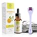 Derma Roller Kit 0.25mm - Microneedle Roller for Face and Body 540 Titanium Micro Needles - With Hyaluronic Acid Serum for Skin 1oz(30mls) Highest Quality - Best Hydration + Moisture
