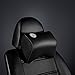 BOSONER Car Neck Pillow, Driving Comfortable and Soft Premium Memory Foam Leather Universal Car Neck Pillow Comfortable Pillow Car Headrest/Protect Neck&Vertebra in Travel/Office/Home/car (Black)
