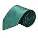 QBSM Mens Dark Green Solid Color Formal Neck Tie Office Dress Suit Neckties