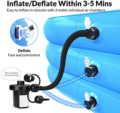 Gimars Upgrade Thicker No Leaking 120x72x22 Inch Inflatable Swimming Pools - Full-Sized Inflatable Pools, Family… - Image 3