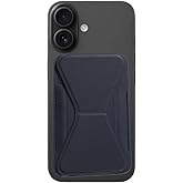 UPEWEFI for MagSafe Wallet RFID Blocking, 2 Card Holder, Stand Strong Magnetic Grip, Slim Leather Phone Wallet, Compatible with iPhone 17/16/15/14/13/12 Series (Black Small Support)