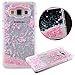 Galaxy Grand Prime Case,Creative Design Dynamic Flowing Liquid Floating Bling Sparkle Glitter Sparkle Star Love Heart Transparent Plastic Case for Samsung Galaxy Grand Prime G530 (Pink)
