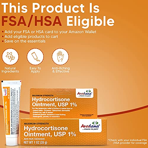 AVEDANA Hydrocortisone Ointment 1oz Hydrocortisone Ointment with 1