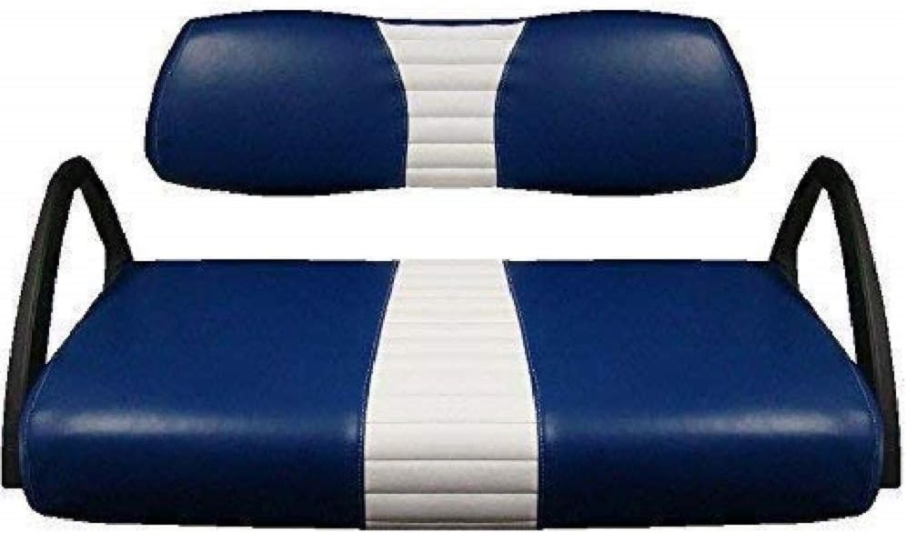Club Car DS "STAPLE ON" Golf Cart Seat Cover (1 Stripe) Choose From 30 Colors, Custom Golf Cart Seat Covers, Handmade-Golf-Cart-Seat-Covers, Up To Par Covers