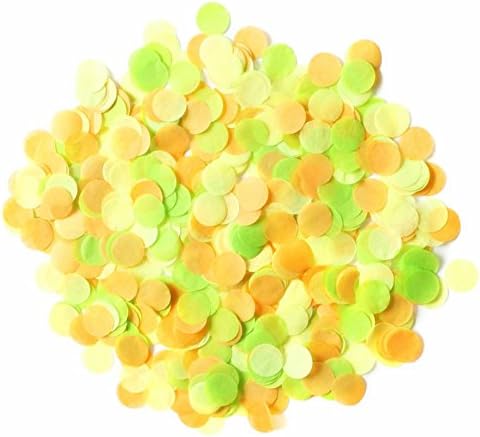 StarParty Confetti Circles 1inch Wedding Sprinkles Birthday Party Decoration (Citrus Confetti)