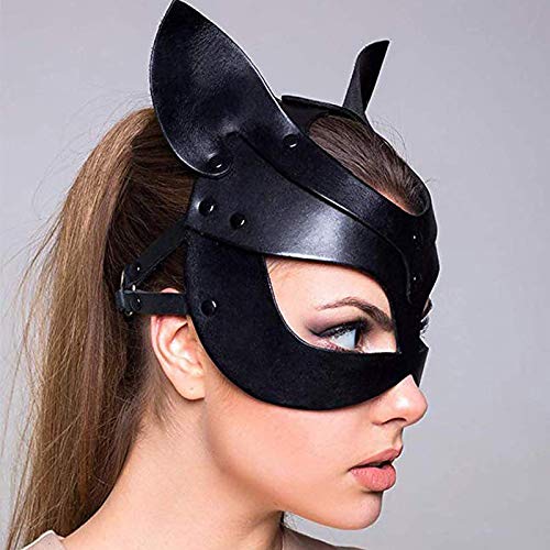 Maschera-In-PU-di-Misura-Regolabile-con-Rivetti-Sexy-E-Affascinante-Porta-Diversi-Effetti-Visivi-Maschera-Misteriosa