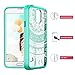 Galaxy S5 Case, SmartLegend Retro Totem Tribal Mandala Floral Pattern Clear Solid Acrylic PC Hard Back Cover with TPU Bumper Frame Hybrid Transparent Protective Shell Case for Samsung Galaxy S5 - Mint