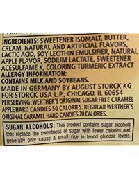 Werther's Original Sugar Free Caramel Apple Hard Candies, 1.46 oz (3 unidades)