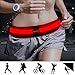 BSEEN Led Running Belt USB Rechargeable Reflective Waist Pack High Visibility Fanny Pocket for Running, Camping, Walking, Cycling (Red)