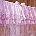 UOZZI BEDDING 4 Corners Post Purple Canopy Bed Curtain for Girls & Adults - Cute Cozy Drape Square Netting for Twin Bed - 4 Opening 58
