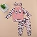 Baby Boys Girls Family Clothes Long Sleeve Camouflage Romper Outfit Pants Set +Hat+Headband (0-6 months, sister pink-A)