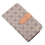 RAYTOP® New Design Luxury Classic Brown GG Logo Leather Wallet Cases Flip Covers for Samsung Galaxy Note 2 Note2 N7100 Hard Skins Men Women Girls Gift Classy Decent Vintage Card Holder High Quality