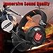 Gaming Headset, MMUSC Stereo Headphones for Laptop, Tablet, PS4, PC, Xbox One Controller, Noise Cancelling Over Ear Headset with Mic, LED Light, Bass Surroundthumb 1