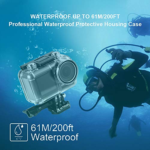 Artman Waterproof Housing Case for DJI Osmo Action Camera Diving Protective Case/Housing/Shell 200ft/61M with 12pcs Anti Fog Inserts and One Portable Pouch for Storage - Thumbnail 3