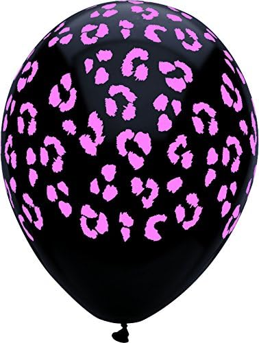 PartyMate 44100 Printed Latex Balloons, 6 CT, LEOPARD SPOTS AROUND