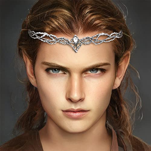 Spirit King Crown Male Boys Prom Birthday Cosplay Party Decor, Fairy Queen Headband Women Tiara, Unisex Gifts