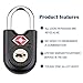 Sure Lock TSA Approved Luggage Locks Mini Size Lock with Keys for Travel, Zinc Alloy Body with Steel Shackle, Key Alike, Key Alike in The Same Package