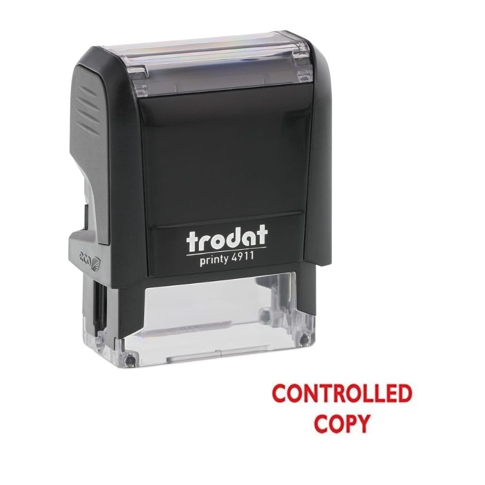 Controlled Copy Stamp – Self Inking Red Ink Stamper – 24 x 7mm