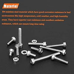 HELIFOUNER 50 Pieces M3 x 30mm, Thread Pitch