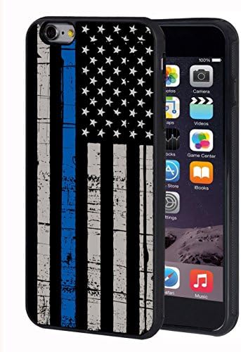iPhone 6 Plus Case,iPhone 6S Plus Case,BWOOLL Thin Blue Line American Flag TPU Protective Cover for Apple iPhone 6 Plus/iPhone 6S Plus (5.5 inch)