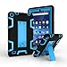 Fire 7 case, Fire 7 2015 case, Asstar 3 in 1 Hybrid Shockproof Impact Resistant Armor Kickstand Defender Protection Case for Amazon Fire Tablet (7 inch Display, 2015 Release Only) (Black azure)