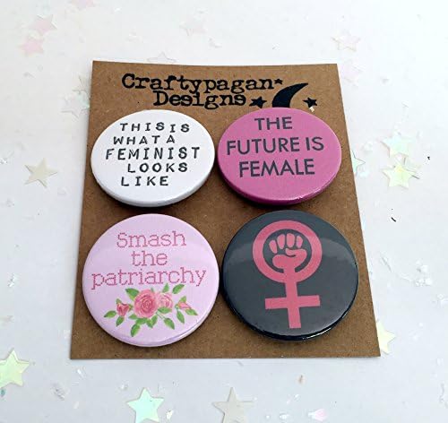 Pack of 4 Feminist Pin Badges Gift Set This is What A Feminist Looks Like