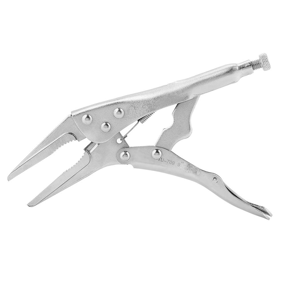 Fafeicy 9inch Original Locking Pliers Needle Locking Pliers Adjustable Jaw Clamping Wrench Welding Tool