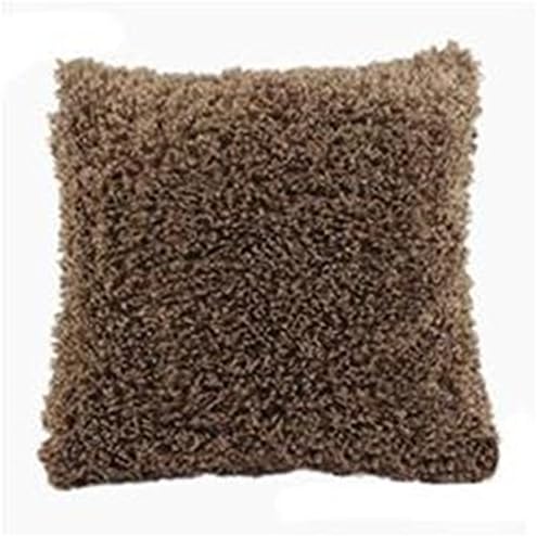 1PC Luxury Plush Soft Solid Fur Feather Cushion Pillow Cover Case Elegant Case Bed Home Room Supplies brown