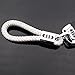 For Audi Logo Emblem Key Chain Key Ring Metal Alloy BV Style Calf Leather Gift Decoration Accessories (White)