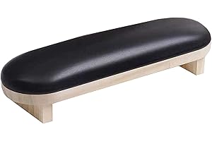 TANG SONG 1 Pcs Sponge Manicure Hand Rest Pillow Wooden Nail Stand Hand Holder Nail Table Manicure Armrest Cushion (Black)