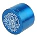 DCOU New Design Premium Zinc Alloy Herb Grinder 2.2 Inches 4 Piece Metal Grinder with Pollen Catcher with Laser Flower Pattern Blue