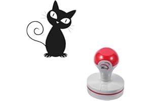 Seasonstorm Cute Kawaii Cat Self-Inking Photosensitive Planner Scrapbooking Stamps for Card Making Bullet Journal Art Supplie