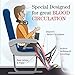 Celebrita MMA Foam Airplane Footrest Hammock, Portable Adjustable Leg Rest for Plane/Office/Home, Black