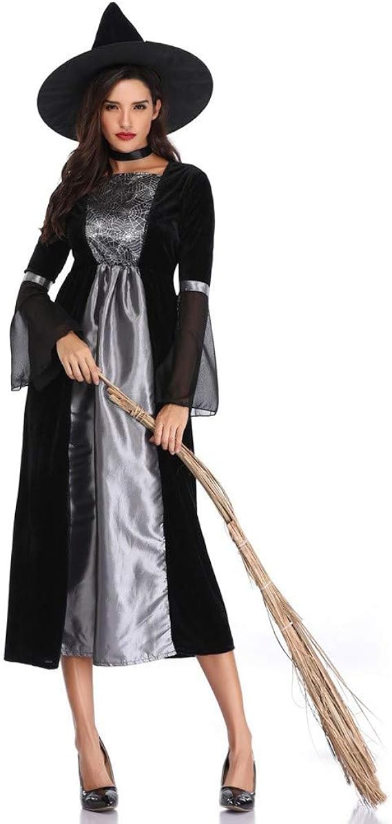 Amazon Co Jp ハロウィン 衣装 ハロウィン コスチューム ハロウィン コスプレ 魔女 コスプレ衣装 大きいサイズ レディース ワンピースドレス ウェディング ドレス 中世 ゴシックゴージャス 黒宮殿スカート ハロウィン 衣装 エレガント 公演服 舞台服 服 ファッション小物