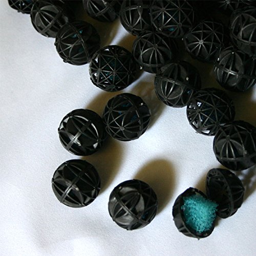 Aquapapa 1" Biochemical Bio balls Filter Media in Mesh Bag for Aquarium Fish Pond Waterfall Fountain (2000 PCS (4 bags))