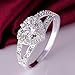 Sankuwen Women's Chic Sterling Silver Crystal Heart Shaped Love Wedding Ring (9)