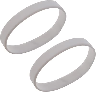 Bcowtte 2pk Fashion Silicone Rubber Elasticity Bracelet Wrist Band Cuff Bangle