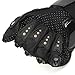 Tonsiki Carbon Fiber Motorcycle Motorbike Cycling Racing Full Finger Gloves (Black, M)