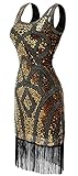 eforpretty 1920s Gatsby Flapper Dress Fringed Sequin Handmade Costume