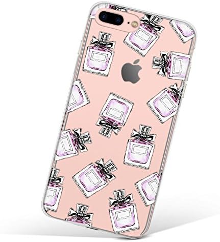 iPhone 8 Plus Case, Cover iPhone 7 Plus, MERCDON Perfume Bottle Pattern Clear Design Hard with TPU Bumper Case Cover for iPhone 7 Plus (2016) / iPhone 8 Plus (2017) (Divine Fragrance)