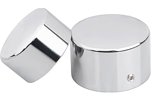 BID4ZE 1 Pair CNC Rear Axle Nut Caps Cover For Harley Softail FXST Slim FLS & Dyna FXD models 2008-2017, Chrome