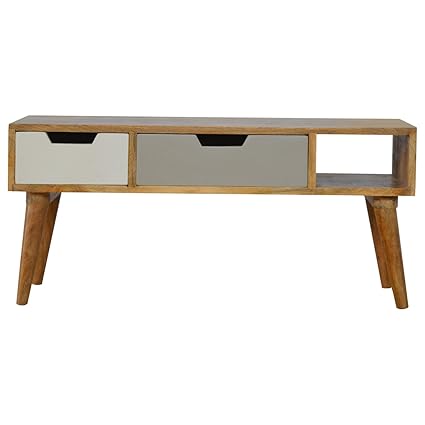 Artisan Furniture Nordic Style Media Unit With Painted Drawer