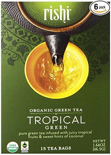 Rishi Tea Organic Green Tea Tropical -- 15 Tea Bags