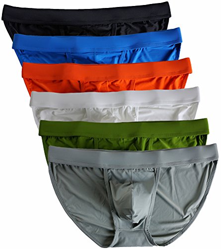 Men s seamless briefs silk soft bulge bikini sexy under…