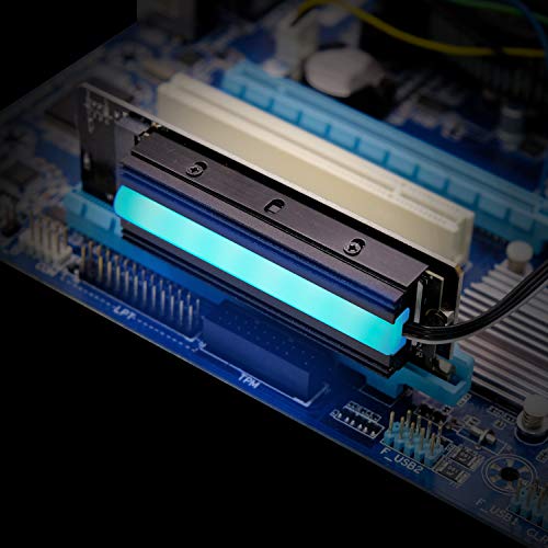 EZDIYFAB 12V RGB SATA NVMe NGFF M.2 Heatsink SSD Cooler for 2280 M.2