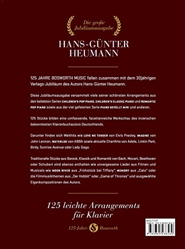 Die große Jubiläumsausgabe: Hans-Günter Heumann: 125 leichte Arrangements für Klavier - 125 Jahre Bosworth - Image 3