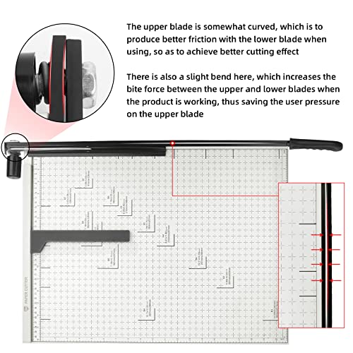 Paper Cutter B3 Stack Paper Trimmer Guillotine 21” Cutting Length with Guard Rail Safety Blade