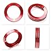 Aluminum Alloy Inner Headlight Switch Knob Cover Trim for Ford F150 XLT 2016 2017,for Mustang 2015-2016(Red)
